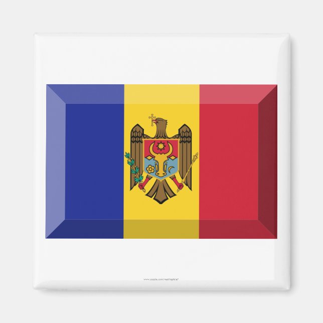 Íman Moldova Flag Jewel (Frente)