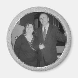 Íman moldura de mancha prateada