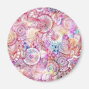 Íman Moldura de placa de licença de flores abstratas co