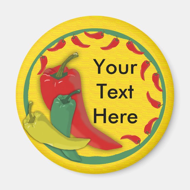 Íman Moldura do Círculo do Grupo Pepper Chili (Frente)