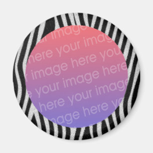 Íman moldura para foto com listras de zebra