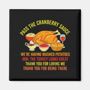 Íman Molho de Cranberry engraçado de Ação de Graças Pur