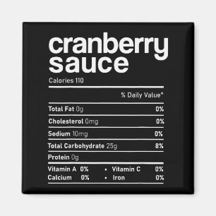 Íman Molho de Cranberry Nutrição Engraçado Dia de Ação