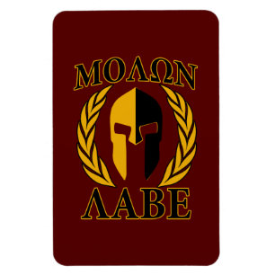 Íman Molon Labe Spartan Mask Laurels Burgundy