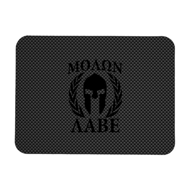 Íman Molon Labe Spartan Warrior Laurels Carbon Decor (Horizontal)