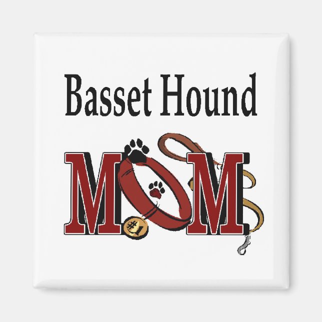 Íman Mom de Cão de Caça-Basset (Frente)