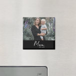 Íman Mom Established Photo Mother's Day<br><div class="desc">Celebrate the year she officially became a Mom with this stylish and thoughtful magnet. Featuring a modern, clean design, the word "Mom" is boldly displayed with "Est." followed by the customizable year. Your favorite mom photo completes the design in a large format that takes center stage. It's the perfect gift...</div>