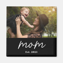 Íman Mom Established Photo Mother's Day Magnet