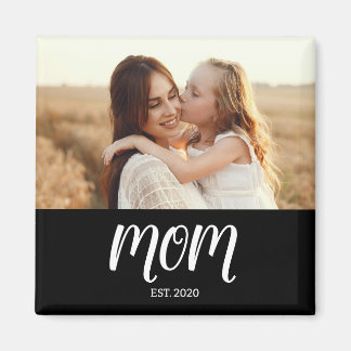 Íman Mom Established Photo Mother's Day Magnet
