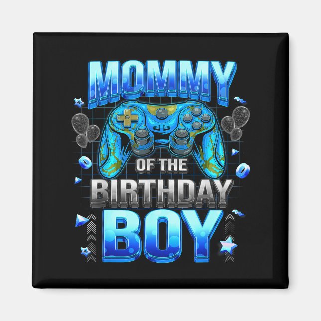 Íman Mom Of The Birthday Boy Cool Gamer Funny Video Gam (Frente)