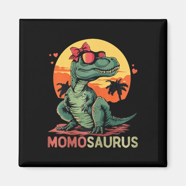 Íman Momosaurus Dino Dinosaur Momo-saurus T-rex Mãe (Frente)