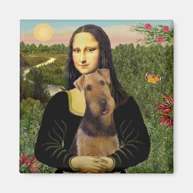 Íman Mona Lisa - Airedale Terrier (#1) (Frente)