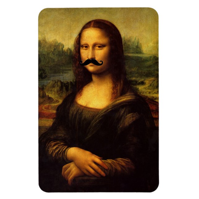 Íman Mona Lisa Com bigode (Vertical)