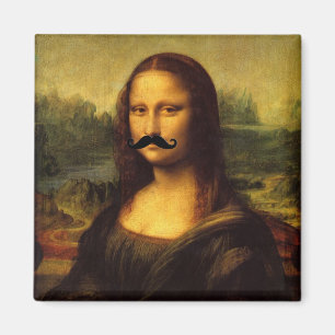 Íman Mona Lisa Com bigode