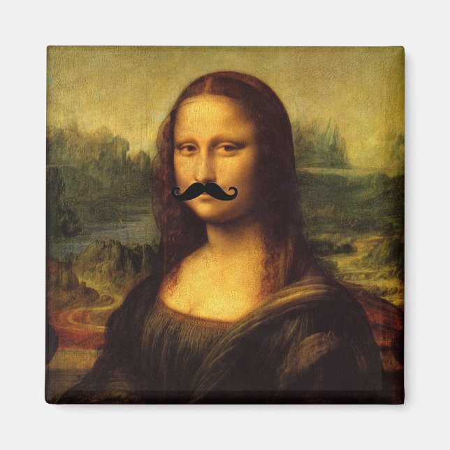 Íman Mona Lisa Com bigode (Frente)