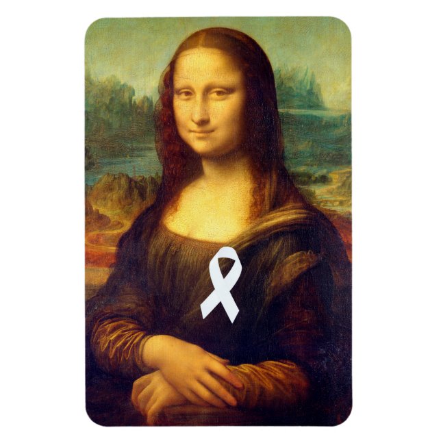 Íman Mona Lisa Com Fita Branca (Vertical)