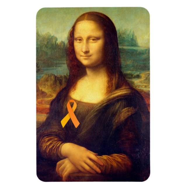 Íman Mona Lisa Com Fita Laranja (Vertical)