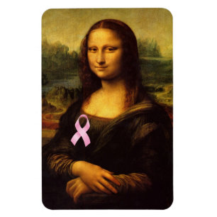 Íman Mona Lisa Com Fita Rosa