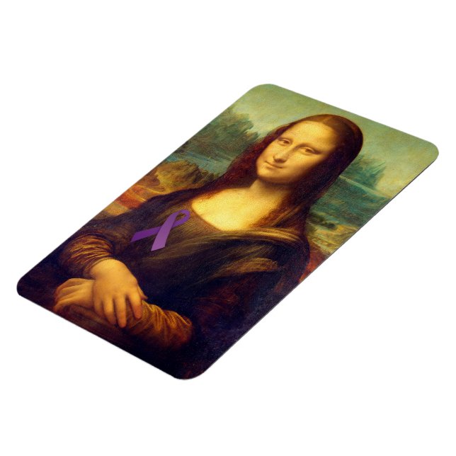 Íman Mona Lisa Com Fita Roxa (Left Side)