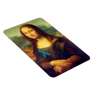 Íman Mona Lisa Com Fita Teal
