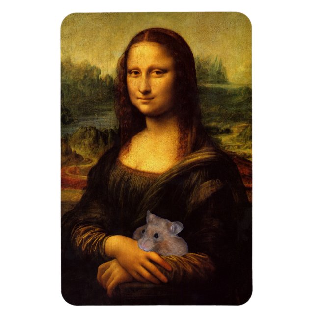 Íman Mona Lisa Com Hamster (Vertical)