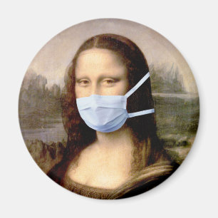Íman Mona Lisa com Máscara Da Vinci a Falar das Artes