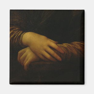 Íman Mona Lisa, detalhe de suas mãos, c.1503-06