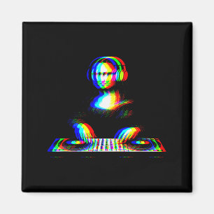 Íman Mona Lisa Engraçada Dj Varwave Techno Rave Edm Mús