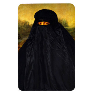 Íman Mona Lisa Escondida Atrás do Burqa