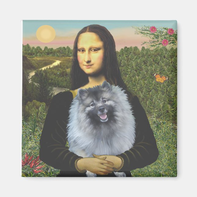 Íman Mona Lisa - Keeshond (F) (Frente)