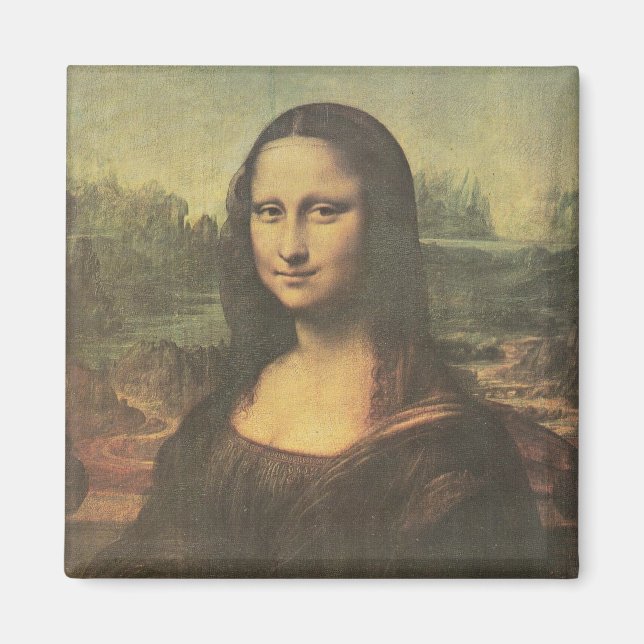 Íman Mona Lisa Leonardo da Vinci de Belas Arte (Frente)
