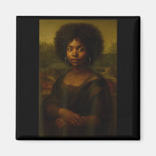 Íman Mona Lisa Preta Afro Americana Negra Melanina