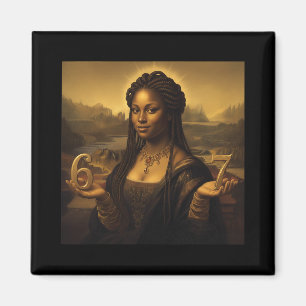 Íman Mona Lisa Preta História Negra Afro-Americana Seg