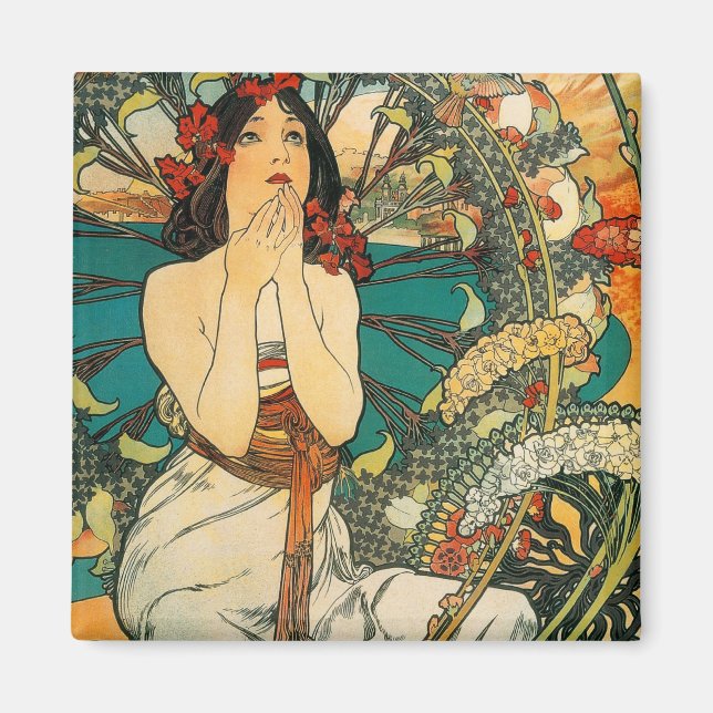 Íman Mônaco Monte Carlo Alphonse Mucha (Frente)