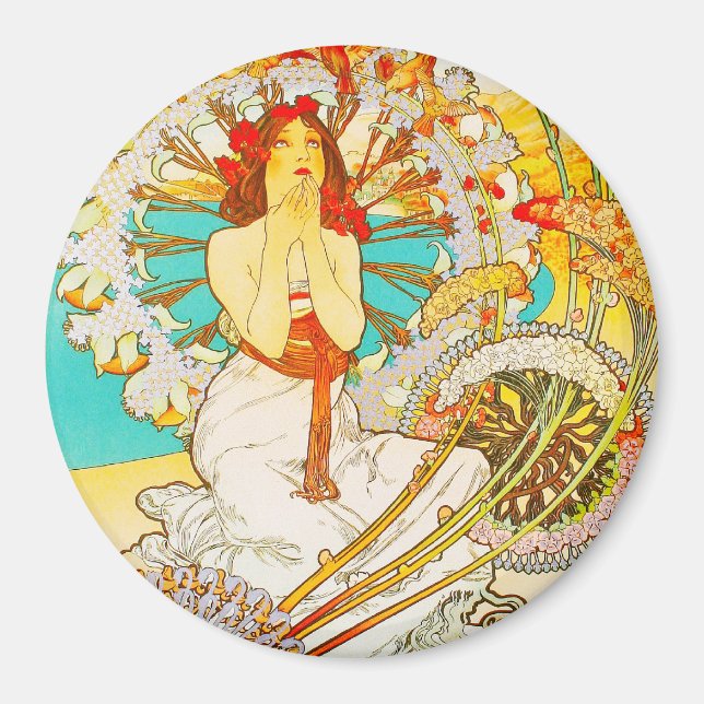 Íman Mônaco Monte-Carlo, Alphonse Mucha-Magnet (Frente)