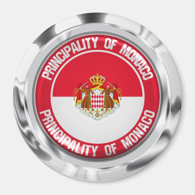 Íman Mônaco Round Emblem (Frente)