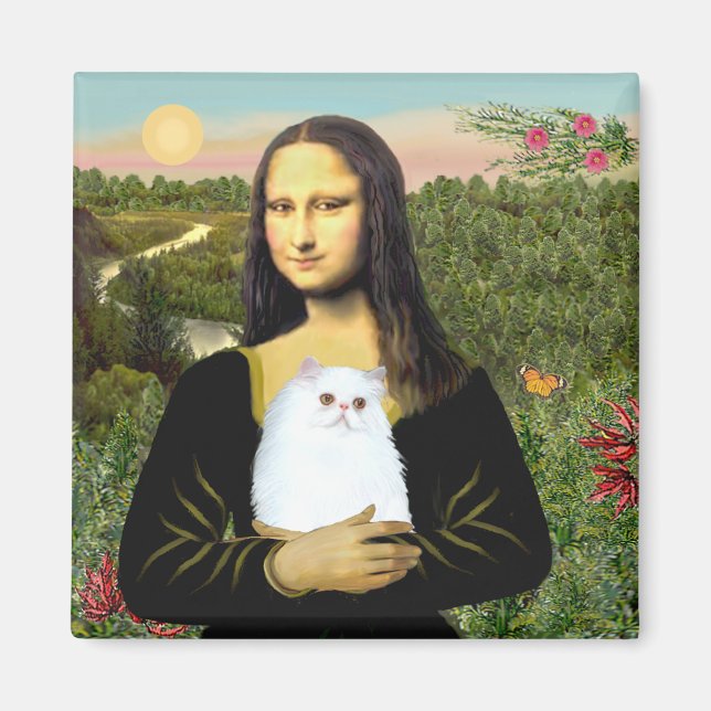 Íman MonaLisa - gatinho Persa branco #49 (Frente)