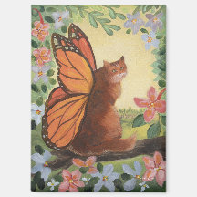 Monarch Butterfly Cat in Meadow