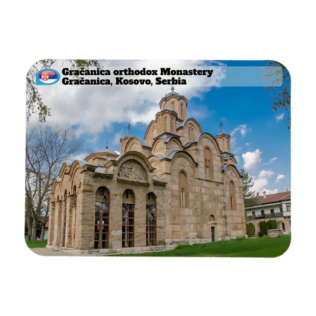 Íman MONASTÉRIOS SÉRVIOS Mosteiro de Gračanica ortodoxo (Horizontal)