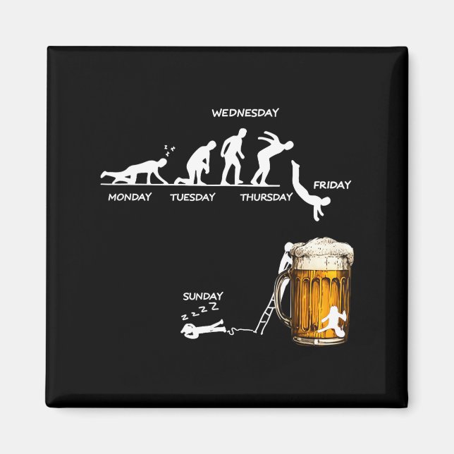 Íman Monday Tuesday Thursday Friday Saturday Sunday Bee (Frente)