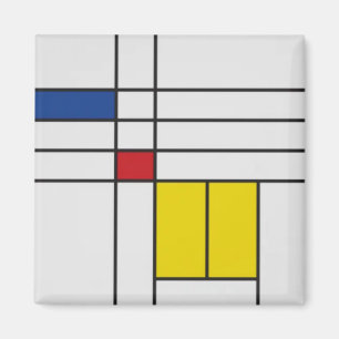 Íman Mondrian II Minimalist De Stijl