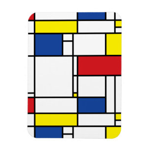 Íman Mondrian Minimalist Geométrico De Stijl Modern Ar