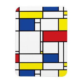 Íman Mondrian Minimalist Geométrico De Stijl Modern Art