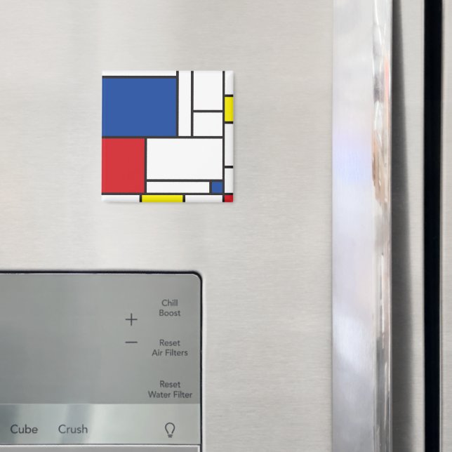 Íman Mondrian Minimalist Geométrico De Stijl Modern Art (In Situ (Fridge))