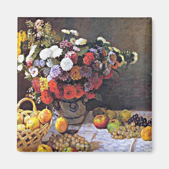 Íman Monet - Flores e Frutas (Frente)
