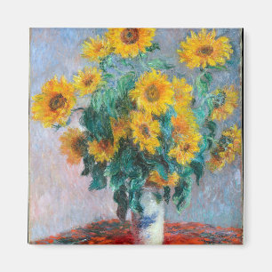 Íman Monet France Buquê Sunflower Impressionista Peop