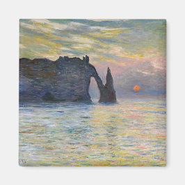Íman Monet - Manneport, Cliff em Etretat, Sunset