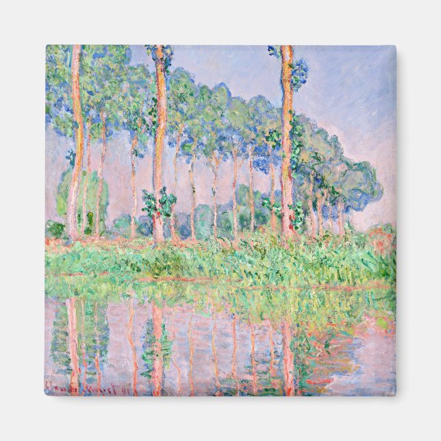 Íman Monet - Poplars, Efeito Rosa (Frente)