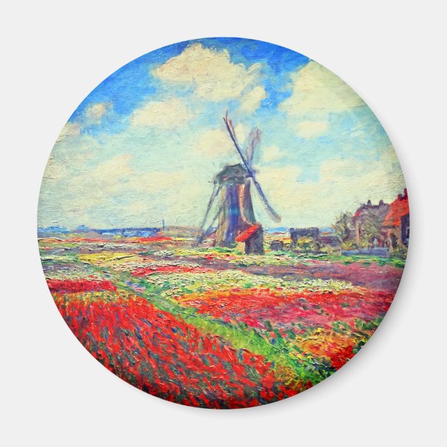 Íman Monet Tulips Windmill (Frente)