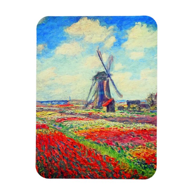 Íman Monet Tulips Windmill (Vertical)